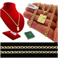 Biżuteria dla dzieci - SREBRNY ZESTAW KOMUNIJNY ŁAŃCUSZEK I MEDALIK DLA CHŁOPCA, PAMIĄTKA CHRZTU - miniaturka - grafika 1