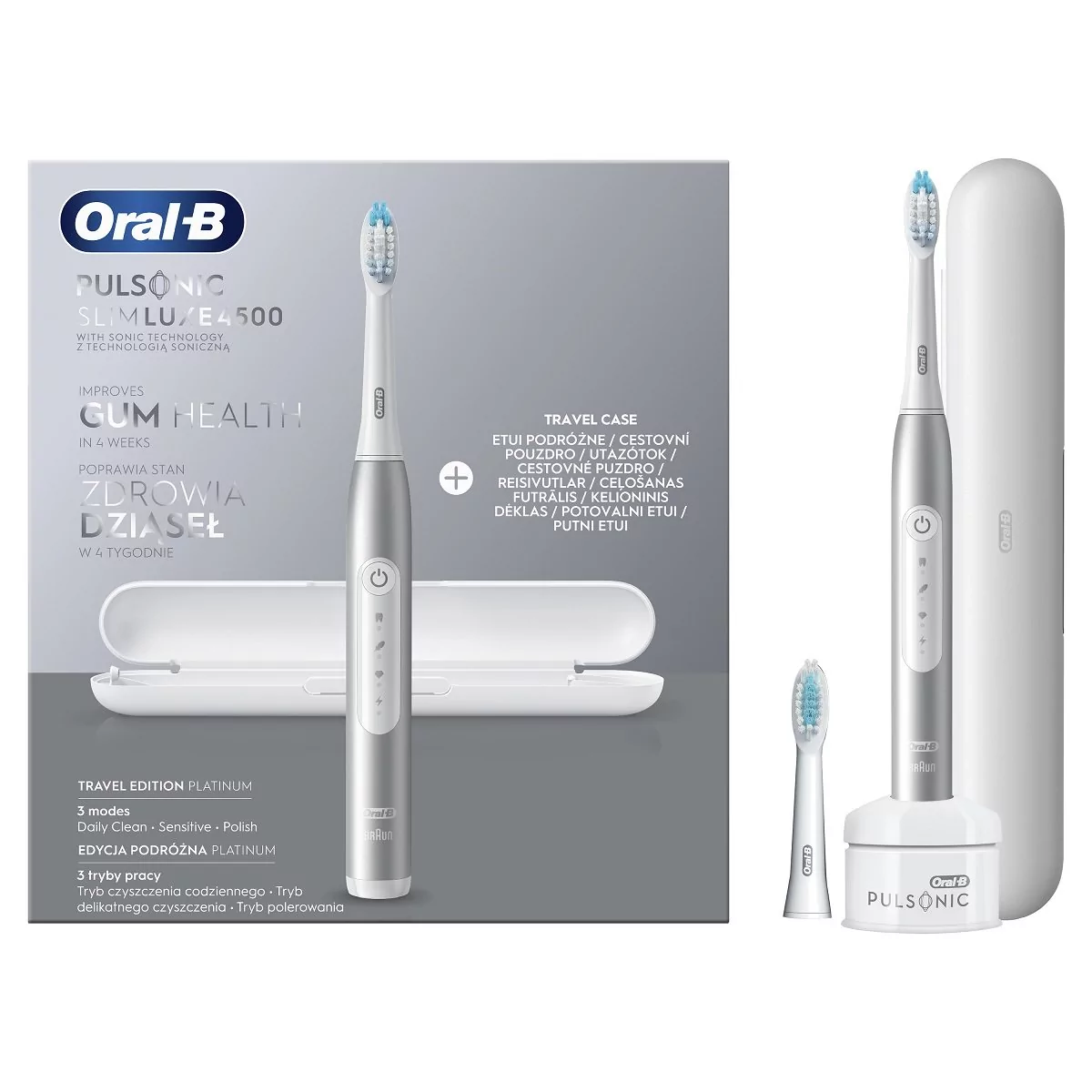 Braun Oral-B Pulsonic Slim Luxe 4500 Platinum - Ceny i opinie na Skapiec.pl