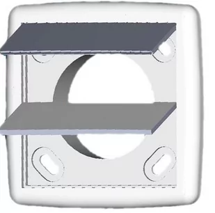 Gniazdo wyrzutowe białe (dwuklapkowe) - Odkurzacze przemysłowe - miniaturka - grafika 1