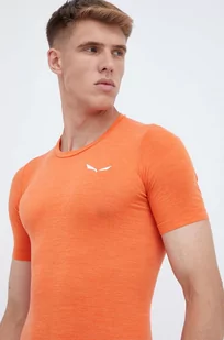 Salewa t-shirt funkcyjny Zebru Fresh kolor pomarańczowy - Bielizna sportowa męska - miniaturka - grafika 1