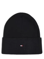 Czapki damskie - Tommy Hilfiger - Czapka damska z dodatkiem kaszmiru, czarny - miniaturka - grafika 1