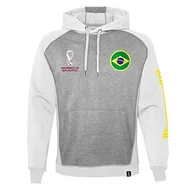 Bluzy męskie - FIFA Męska bluza z kapturem Official World Cup 2022, męska, rozmiar XL, szara, Extra, szary, XL - miniaturka - grafika 1