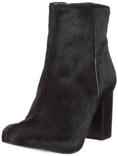 Buffalo London Botki Pony Hair, czarny - Czarny Black540-36 EU