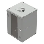 Szafy rack - Szafa wisząca Standard 10" 9U, 300mm, drzwi szklane, szara - miniaturka - grafika 1