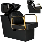 Myjki fryzjerskie - Myjnia myjka fryzjerska barberska do salonu fryzjerskiego Bresso barberskiego misa ceramiczna armatura bateria słuchawka - miniaturka - grafika 1