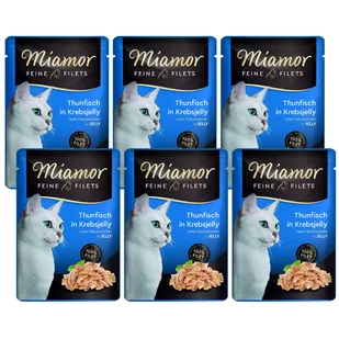 Miamor Feine Filets - mokra karma dla kota tuńczyk w galarecie z kraba 6x100g - Mokra karma dla kotów - miniaturka - grafika 1