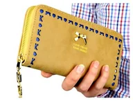 Portfele - PORTFEL DAMSKI PODWÓJNY NA ZAMEK DUŻY organizer pojemny - miniaturka - grafika 1