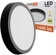Lampy sufitowe - Panel Plafon LED Natynkowy 18W CCD czarny SuperLED - miniaturka - grafika 1
