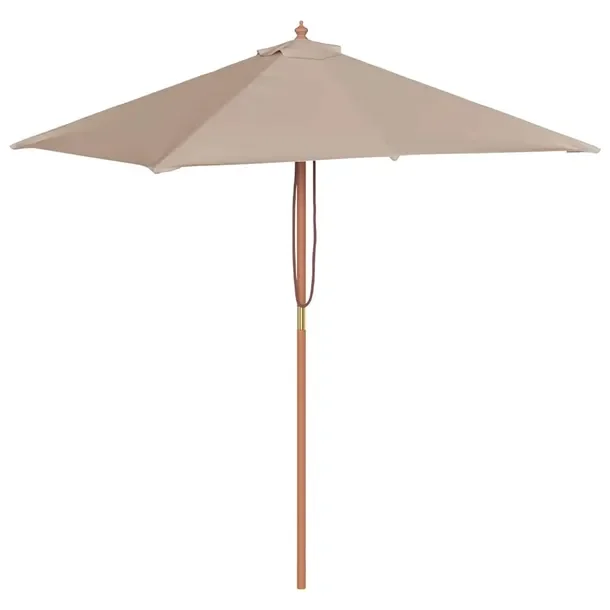 Parasol ogrodowy UV z drewnianym słupkiem, taupe, 150x200x235 cm