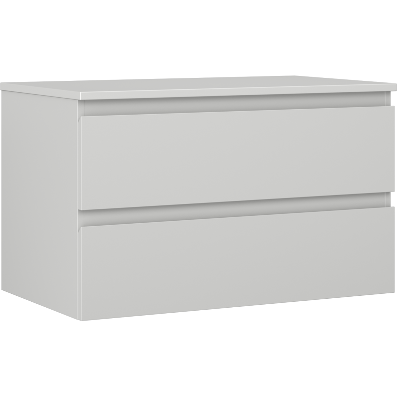 Mexen Orio szafka łazienkowa podumywalkowa 80 cm z blatem, 2 szuflady, szara mat - 91A10-08047-2-BFFC62