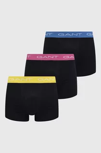 Majtki męskie - Gant bokserki 3-pack męskie kolor czarny - grafika 1