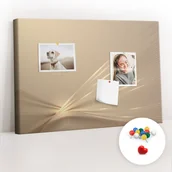 Tablice i flipcharty - Szkolna Tablica korkowa 60x40 cm, Kolorowe Pinezki, wzór Abstrakcyjne światło - miniaturka - grafika 1