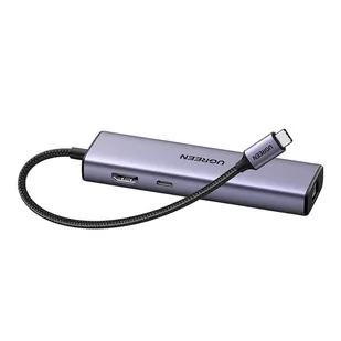 Adapter 1w6 UGREEN CM512 USB-C do 3x USB A 3.0, HDMI, RJ45, PD Converter - Huby USB - miniaturka - grafika 4