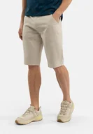 Spodenki męskie - Lniane szorty, Comfort Fit, P-GOUDS - Volcano - miniaturka - grafika 1