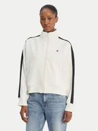 Bluzy damskie - Guess Jeans Bluza W6GQZ3 KB212 Biały Relaxed Fit - miniaturka - grafika 1