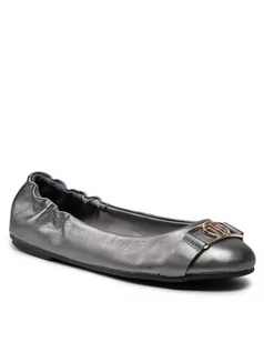 Baleriny - Tommy Hilfiger Baleriny Festive Essential Ballerina FW0FW06131 Srebrny - grafika 1