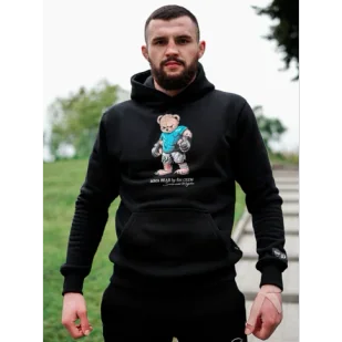 Środowisko Miejskie Bluza Z Kapturem MMA Bear Black - Bluzy sportowe męskie - miniaturka - grafika 1