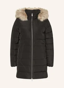 Tommy Hilfiger Płaszcz Puchowy Z Odpinanym Sztucznym Futrem schwarz - Płaszcze damskie - miniaturka - grafika 1