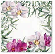 Dekoracje i nakrycia stołu na imprezę - PAW Serwetki urodzinowe Elegancka Orchidea - 33 cm - 20 szt. TL704100 - miniaturka - grafika 1