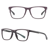 Okulary korekcyjne, oprawki, szkła - Męskie okulary zerówki z filtrem Blue Light i Antyrefleks do komputera 25170D fiolet/szary - miniaturka - grafika 1