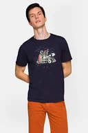 Koszulki męskie - Lancerto, Koszulka męska Arlo, Granatowy, rozm. M - miniaturka - grafika 1