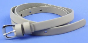 Pasek Skórzany PAS-MAX (PL) Damski Skóra Licowa 15 mm SZARY Wąski k70 - Paski - miniaturka - grafika 5