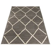 Dywany - Ciemnoszary dywan w kratkę do salonu N0-H50 - miniaturka - grafika 1