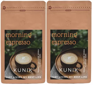 Kawa ziarnista 2kg ŚWIEŻO PALONA 100% ARABICA Morning Espresso (2x1kg) - Kawa - miniaturka - grafika 1