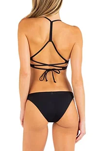 Hurley Damskie spodnie bikini W umiarkowane Btm Szary Newprint lub czarny/Wht S - Spodnie damskie - miniaturka - grafika 1
