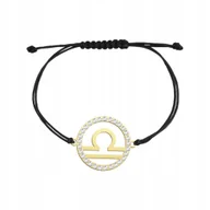 Bransoletki - Pozłacana Bransoletka Znak Zodiaku WAGA - miniaturka - grafika 1