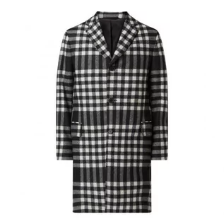 Płaszcze męskie - Wełniany płaszcz w kratkę - CK Calvin Klein - grafika 1