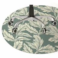 Podnóżki, podpórki, podkładki - Mata na podłogę pod krzesło Elegancki liść fi100 cm - miniaturka - grafika 1