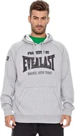 Bluzy męskie - EVERLAST ROZPINANA BLUZA Z KAPTUREM Z KOLEKCJI ROCKY BALBOA SZARA - XXL - miniaturka - grafika 1