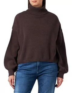 Jalene Damski sweter z golfem z dzianiny 25825303-JA03, brązowy, M/L, brązowy, M-L - Swetry damskie - miniaturka - grafika 1