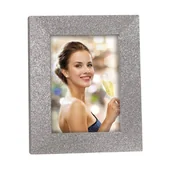 Ramki na zdjęcia - Ramka na zdjęcie 30x40 srebrny brokat Glamour - miniaturka - grafika 1