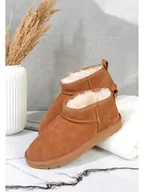 Botki damskie - Gooce Skórzane botki zimowe "Mindy" w kolorze jasnobrązowym - miniaturka - grafika 1