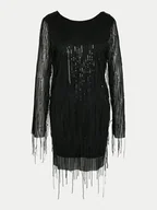 Sukienki - Noisy May Sukienka koktajlowa Starlet 27031991 Czarny Loose Fit - miniaturka - grafika 1
