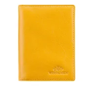 Biżuteria - akcesoria - Etui na dokumenty skórzane pionowe żółte - miniaturka - grafika 1