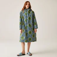 Stroje kąpielowe - Regatta Orla Kiely - Damski Płaszcz Plażowy Wodoodporny Changing Robe Zielony, Rozmiar: One Size - miniaturka - grafika 1