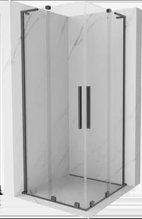 Mexen Velar L Duo kabina prysznicowa rozsuwana 90x90 cm, transparent, gun metal - 871-090-090-02-03-95 - Kabiny prysznicowe - miniaturka - grafika 1