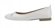 Baleriny - Tamaris Damskie Baleriny Białe z Kokardą 40 Ż6k - miniaturka - grafika 1