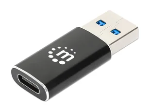 Manhattan 153980 zmieniacz płci / kabli USB A USB C Czarny - Adaptery i przejściówki - miniaturka - grafika 1