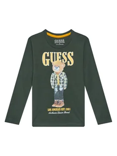 Guess Bluzka N5BI04I3Z14 Zielony Regular Fit - Bluzki damskie - miniaturka - grafika 1