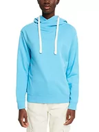 Bluzy damskie - edc by ESPRIT Damska bluza z kapturem 993CC1J302, 470/TURQUOISE, M, 470/turkusowy, M - miniaturka - grafika 1