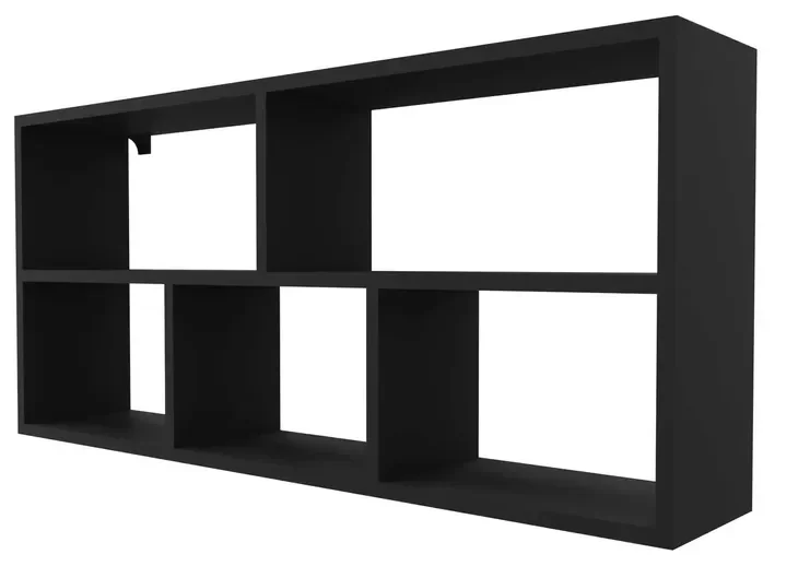 Półka wisząca ścienna regał na książki do salonu 110 cm czarny junior