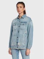 Kurtki damskie - Sisley Kurtka jeansowa 27WDLN00P Niebieski Relaxed Fit - miniaturka - grafika 1