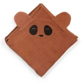 Chusty do noszenia dzieci - Nuuroo - 2 Pieluszki Z Organicznego Muślinu Panda Caramel Cafe 70 X 70 Cm - miniaturka - grafika 1