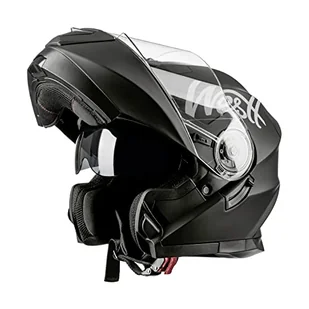 WESTT Torque X Integralny kask motocyklowy, z klapką, odporny na uderzenia, integralny kask dla mężczyzn i kobiet, certyfikat ECE, Czarny, M (57-58cm) - Kaski motocyklowe - miniaturka - grafika 1