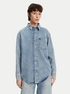 Koszule damskie - Calvin Klein Jeans Koszula jeansowa J20J225516 Niebieski Relaxed Fit - miniaturka - grafika 1