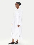 Sukienki - Tommy Hilfiger Sukienka koszulowa WW0WW45939 Biały Loose Fit - miniaturka - grafika 1